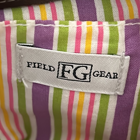 Field Gear Satchel Floral Canvas Bag Wood Handles Fabric Interior New Condition - Picture 8 of 13